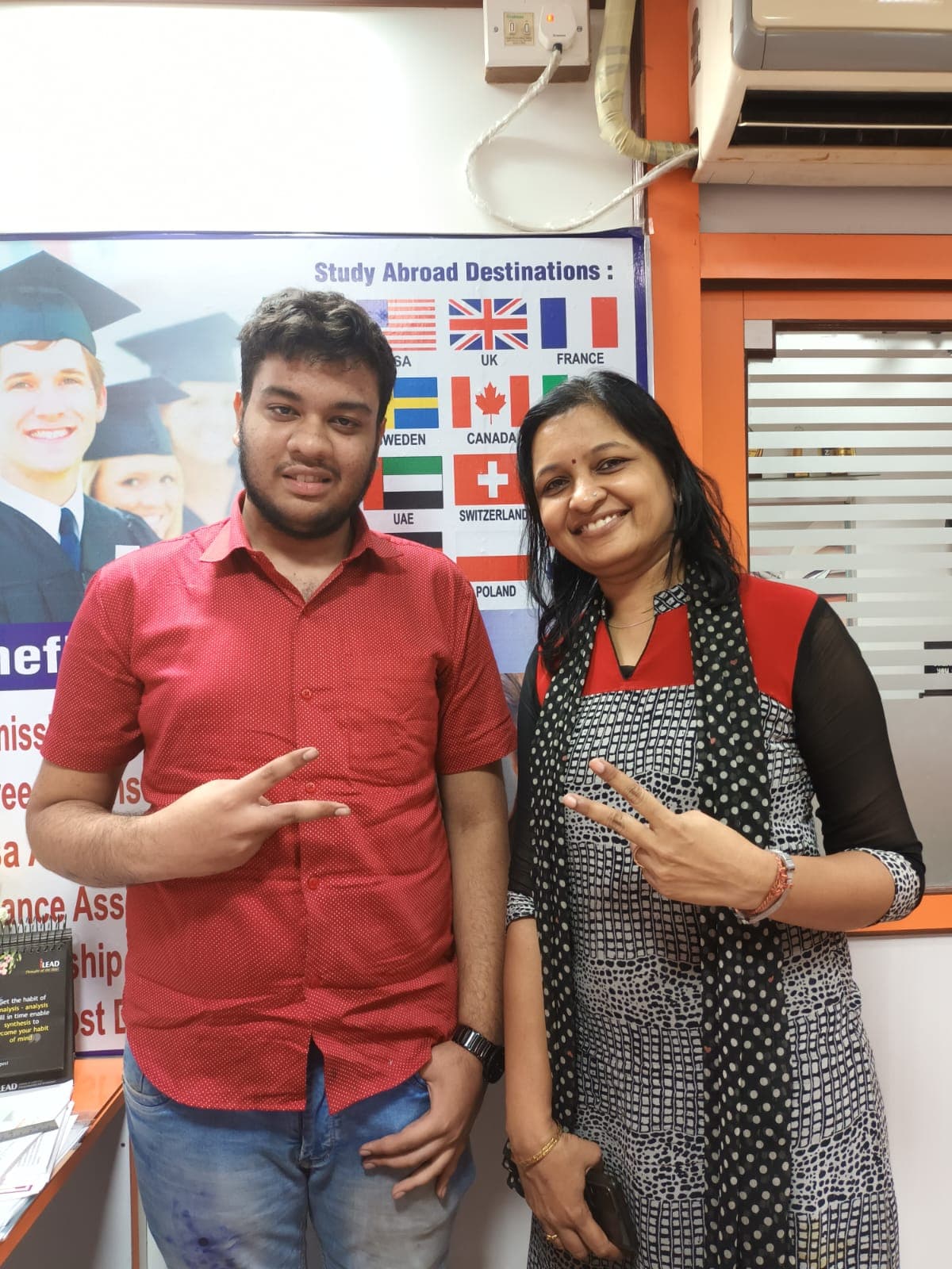 Students at the Zenith Educational Services office in Kolkata